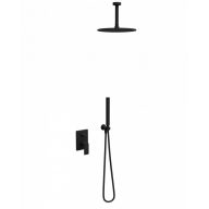   Beépített mennyezeti zuhanyrendszer 5, kerek, COPEN NOOK, matt fekete, Ø250 mm