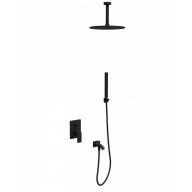   Beépített mennyezeti zuhanyrendszer 7, kerek, COPEN NOOK, matt fekete, Ø250 mm