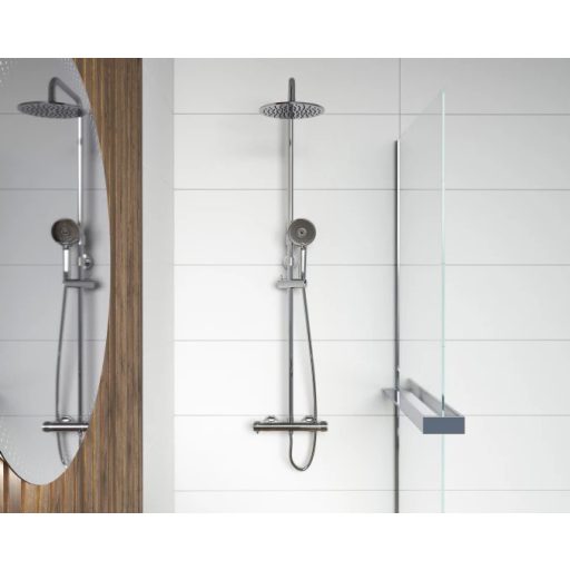 COPEN NOOK termosztátos zuhanyrendszer kádtöltővel, króm, Ø250 mm