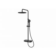   COPEN CoolTouch P termosztátos zuhanyrendszer polccal, matt fekete (250x250 mm)