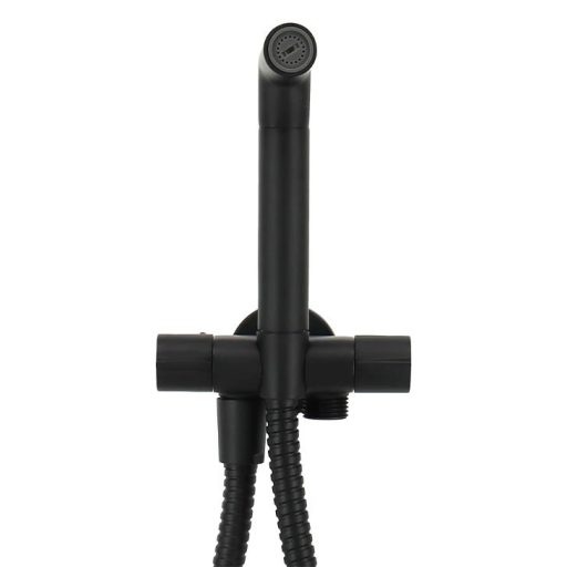 COPEN 110 x 69 x 50 mm bidé zuhany szett tartóval és T-idommal – Matt fekete