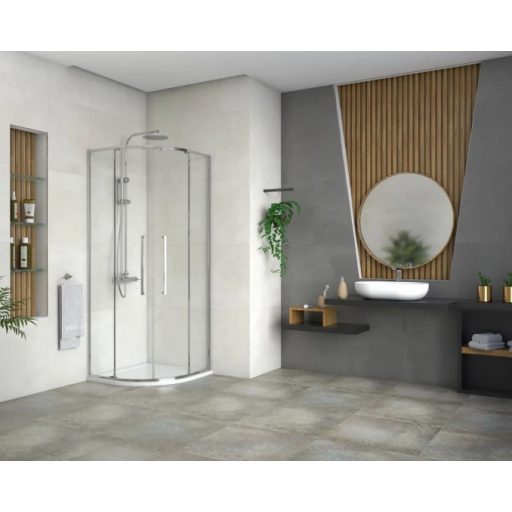 COPEN DEVON200 80x80 cm íves zuhanykabin – Vékony keret, 200 cm magasság, 6 mm üveg