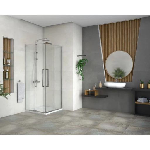 COPEN DEVON200 90x90 cm szögletes zuhanykabin – Vékony keret, 200 cm magasság, 6 mm üveg