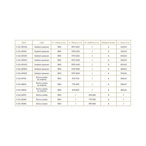 COPEN ATLAS PRO zuhanyajtó 900x1950 mm – Króm