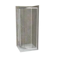   Copen Atlas Pro íves zuhanykabin – Króm profil, 6 mm víztiszta üveg, R90x195 cm