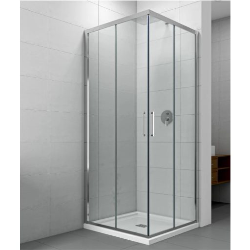 COPEN ATLAS PRO 90x90 cm szögletes zuhanykabin – Króm profil, 6 mm edzett biztonsági üveg