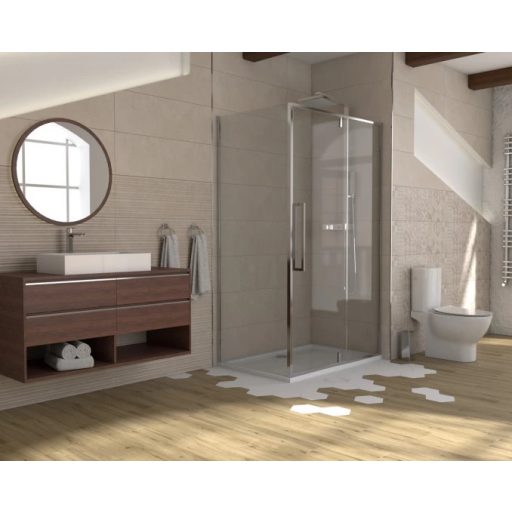  COPEN Absolut Pivot Zuhanyajtó 800x2000 mm Fix Résszel Króm