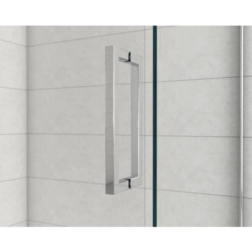 COPEN STAR 120x80 cm aszimmetrikus zuhanykabin – Króm profil, 8 mm extra vastag biztonsági üveg