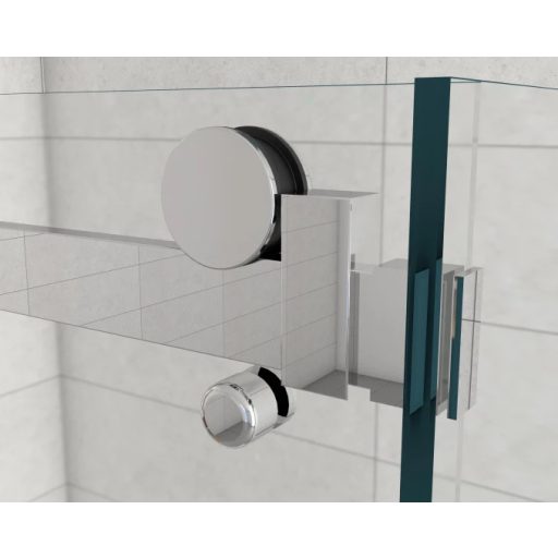 COPEN STAR 120x80 cm aszimmetrikus zuhanykabin – Króm profil, 8 mm extra vastag biztonsági üveg