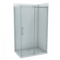   COPEN NEPTUN 120x80 cm aszimmetrikus zuhanykabin – Króm profil, 195 cm magasság, 6 mm üveg