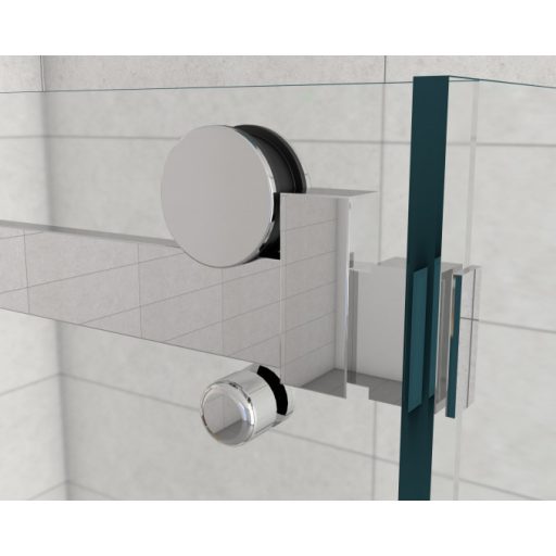 COPEN NEPTUN 120x80 cm aszimmetrikus zuhanykabin – Króm profil, 195 cm magasság, 6 mm üveg