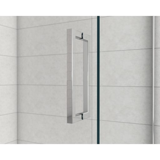 COPEN NEPTUN 120x80 cm aszimmetrikus zuhanykabin – Króm profil, 195 cm magasság, 6 mm üveg