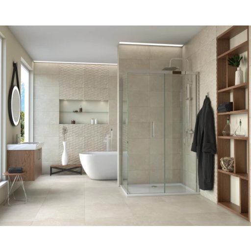 COPEN Alpha Soft Close Tolóajtós Zuhanyajtó 1400x2000 mm Króm