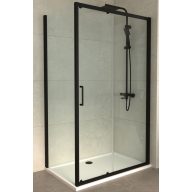 COPEN ATLAS BLACK fix oldalfal 70x195 cm, füstüveg, fekete