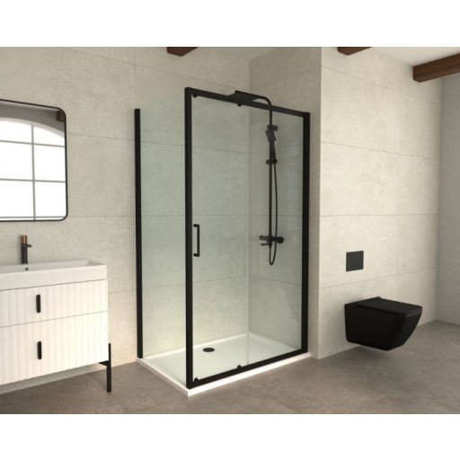 COPEN ATLAS BLACK fix oldalfal 70x195 cm, fekete