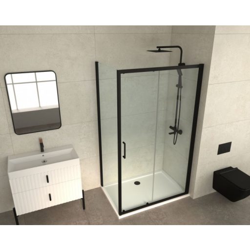 COPEN ATLAS BLACK fix oldalfal 70x195 cm, fekete