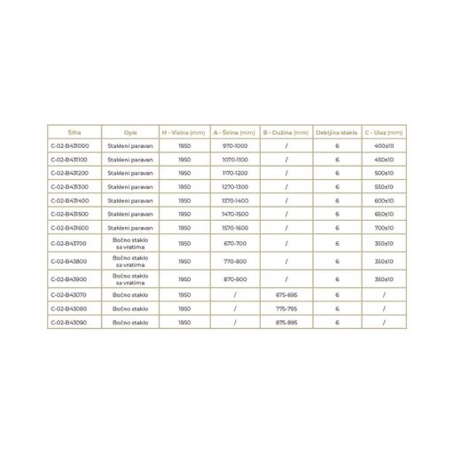 COPEN ATLAS PRO zuhanyajtó 700x1950 mm – Matt fekete