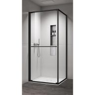   COPEN ATLAS PRO 1V 80x80 cm szögletes zuhanykabin – Matt fekete keret, 200 cm magasság, 6 mm üveg