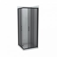   Copen Atlas Black szögletes zuhanykabin – Matt fekete keret, 6 mm füstös üveg, 80x80x195 cm