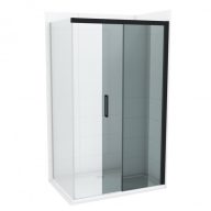    COPEN Alpha Black Soft Close Tolóajtós Zuhanyajtó 1400x2000 mm Fekete