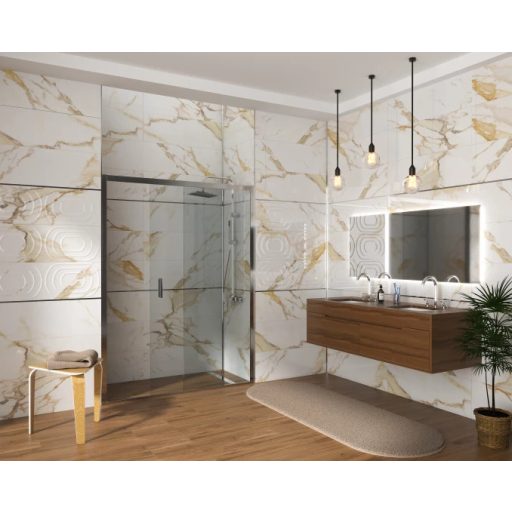 COPEN OPAL tolóajtós zuhanyajtó 1300x1950 mm – Króm
