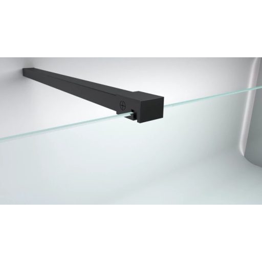 COPEN MONTE PLUS Walk-in zuhanyfal 800x2000 mm – Matt fekete