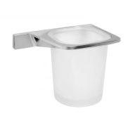 COPEN LINEA Pohártartó, fehét üveg, króm konzol