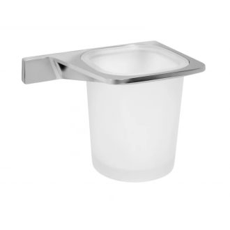 COPEN LINEA Pohártartó, fehét üveg, króm konzol