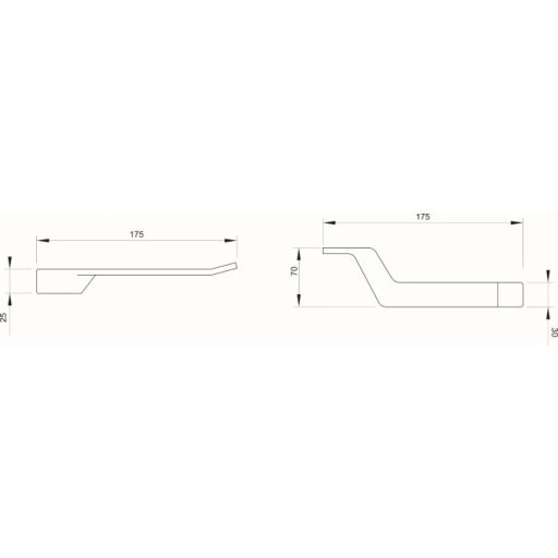 COPEN LINEA DARK WC-papír tartó 175x70x25 mm matt fekete
