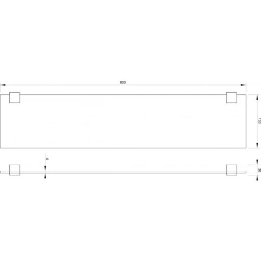 COPEN LINEA Üveges polc 