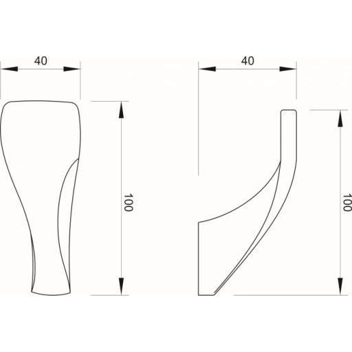 COPEN LINEA Fürdőszobai akasztó, matt fekete