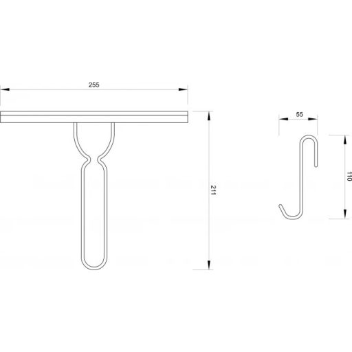 COPEN lehúzó (víztoló) zuhanykabinhoz, króm, krómozott tartóval

