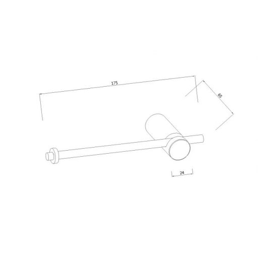 COPEN DIVINE WC-papír tartó 175x65x24 mm szálcsiszolt arany