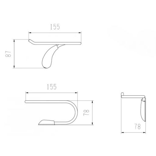 COPEN DROP WC-papír tartó 155x87x78 mm króm