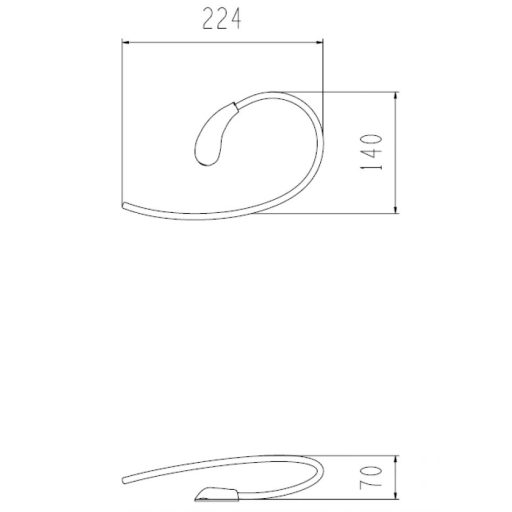 COPEN DROP Kisméretű törölközőtartó , arany