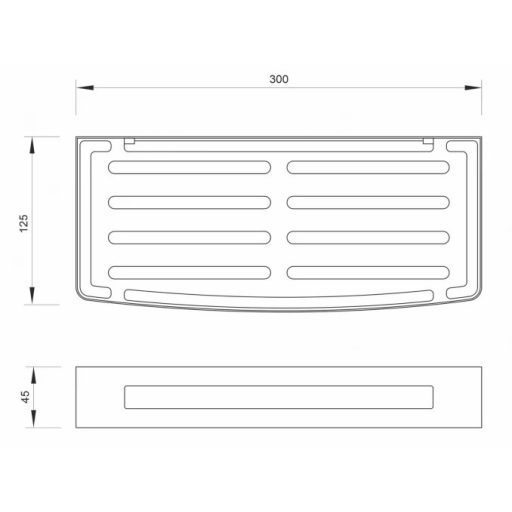 COPEN ROBUSTO DARK fürdőszobai polc, fekete