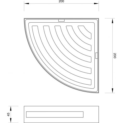 COPEN ROBUSTO Sarokpolc, króm