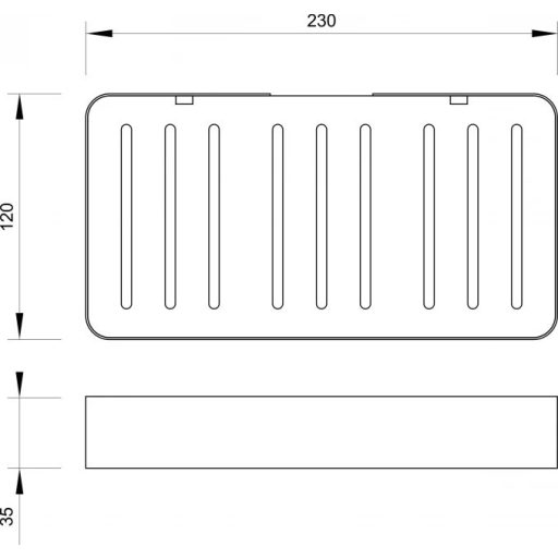  COPEN ROBUSTO fürdőszobai polc, króm