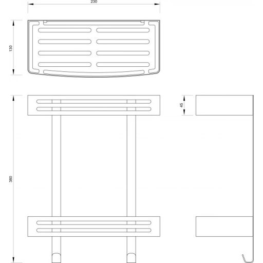  COPEN ROBUSTO két szintes, króm