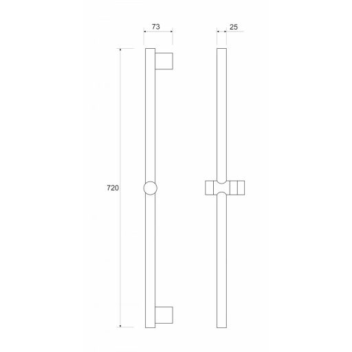 COPEN zuhanyrendszer, 720 mm, matt fekete