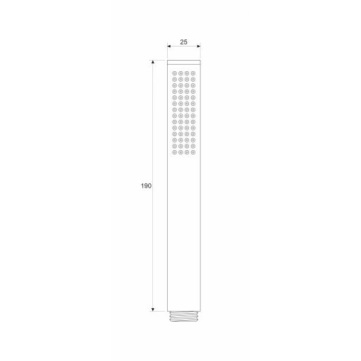 COPEN Minimalista Hengeres Kézi Zuhanyfej, 25 mm – Modern Króm (C-05-5160CR)