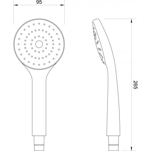 COPEN Kerek Kézi Zuhanyfej, 95 mm – Elegáns Króm Kivitel (C-05-5204)