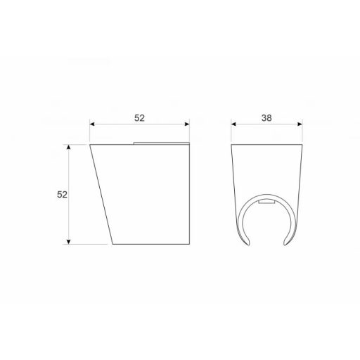 MINOTTI COPEN NOOK fali zuhanyfej tartó – szálcsiszolt arany, 52x52x38 mm
