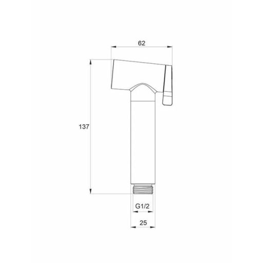 COPEN 137 x 62 x 25 mm bidé zuhanyfej, 2 funkciós – Króm