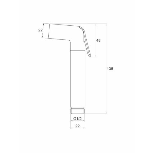COPEN 135 x 48 x 22 mm bidé zuhanyfej – Króm