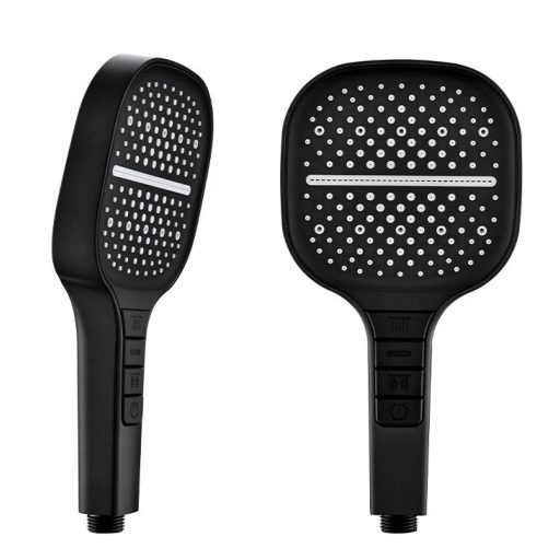 COPEN C-05-5290B Matt Fekete Kézi Zuhanyfej – 130 mm, 3 Funkciós