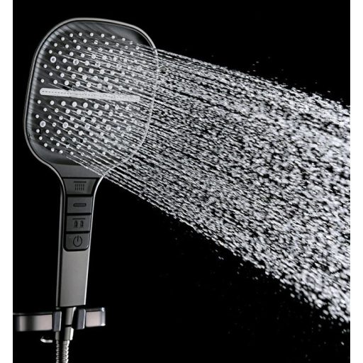 COPEN C-05-5290B Matt Fekete Kézi Zuhanyfej – 130 mm, 3 Funkciós