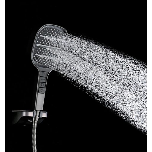 COPEN C-05-5290CRB Fekete/Króm Kézi Zuhanyfej – 130 mm, 3 Funkciós