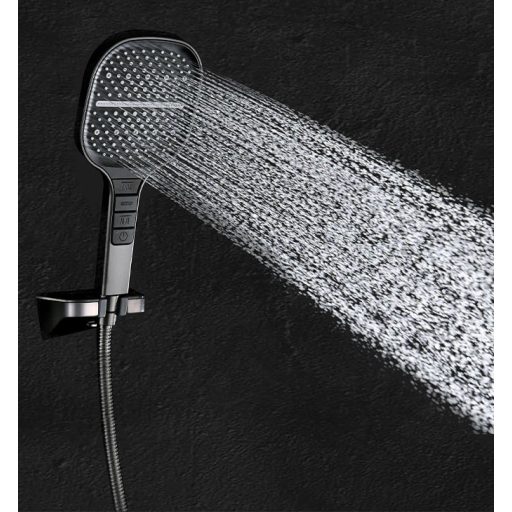 COPEN C-05-5290CRB Fekete/Króm Kézi Zuhanyfej – 130 mm, 3 Funkciós