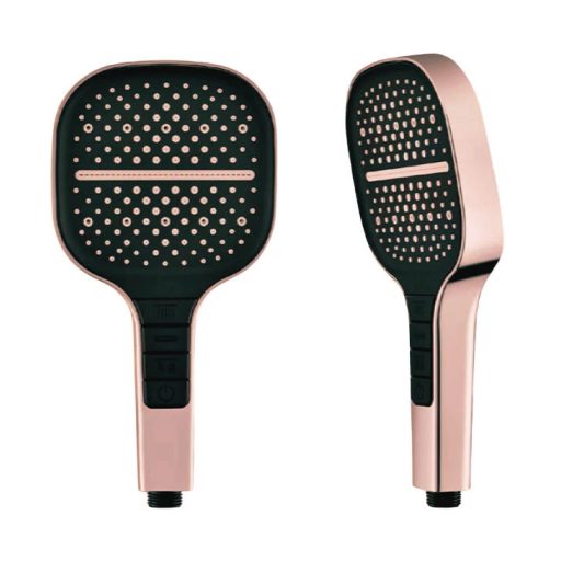 COPEN C-05-5290RGB Fekete/Rose Gold Kézi Zuhanyfej – 130 mm, 3 Funkciós